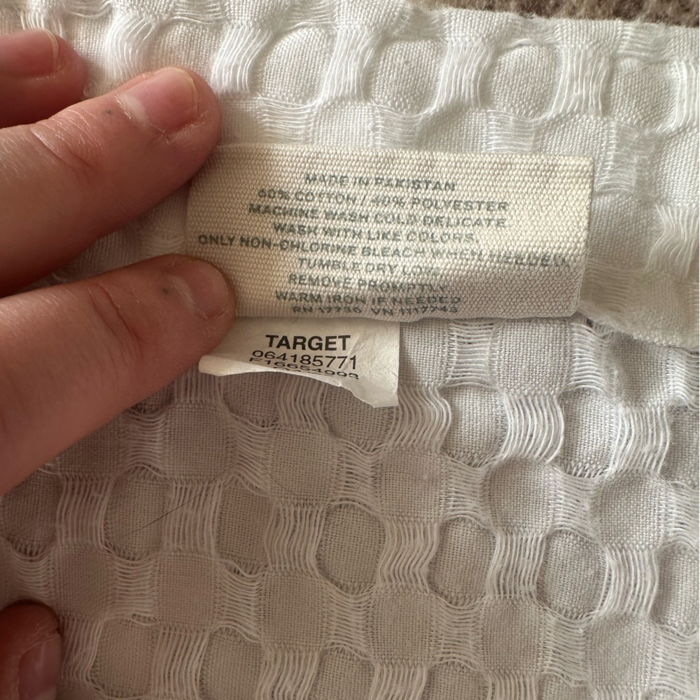 Casaluna White Waffle Shower Curtain - Picture 6 of 7